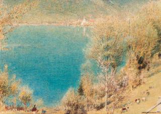 Albert Goodwin, R.W.S. - View of Lake Lucerne, Switzerland