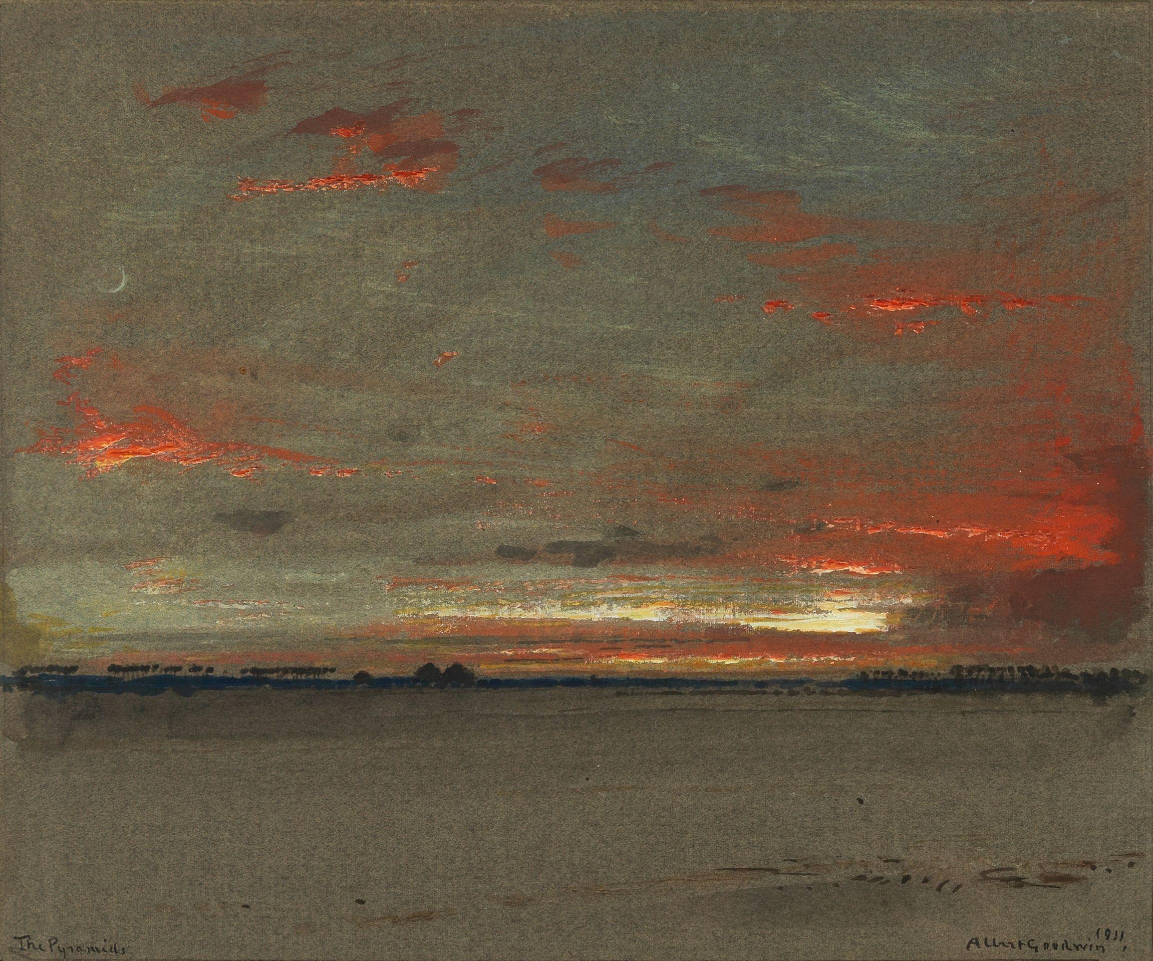 Albert Goodwin, RWS - \'The Pyramids\'