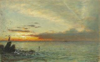 Albert Goodwin, RWS - \'The rescuing ship\'