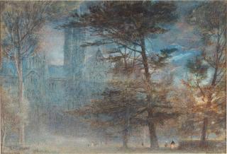 Albert Goodwin - The Catherdral Close, Salisbury