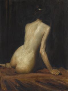 Albert Henry Collings - Study Of A Nude; Recruit To The Harem 