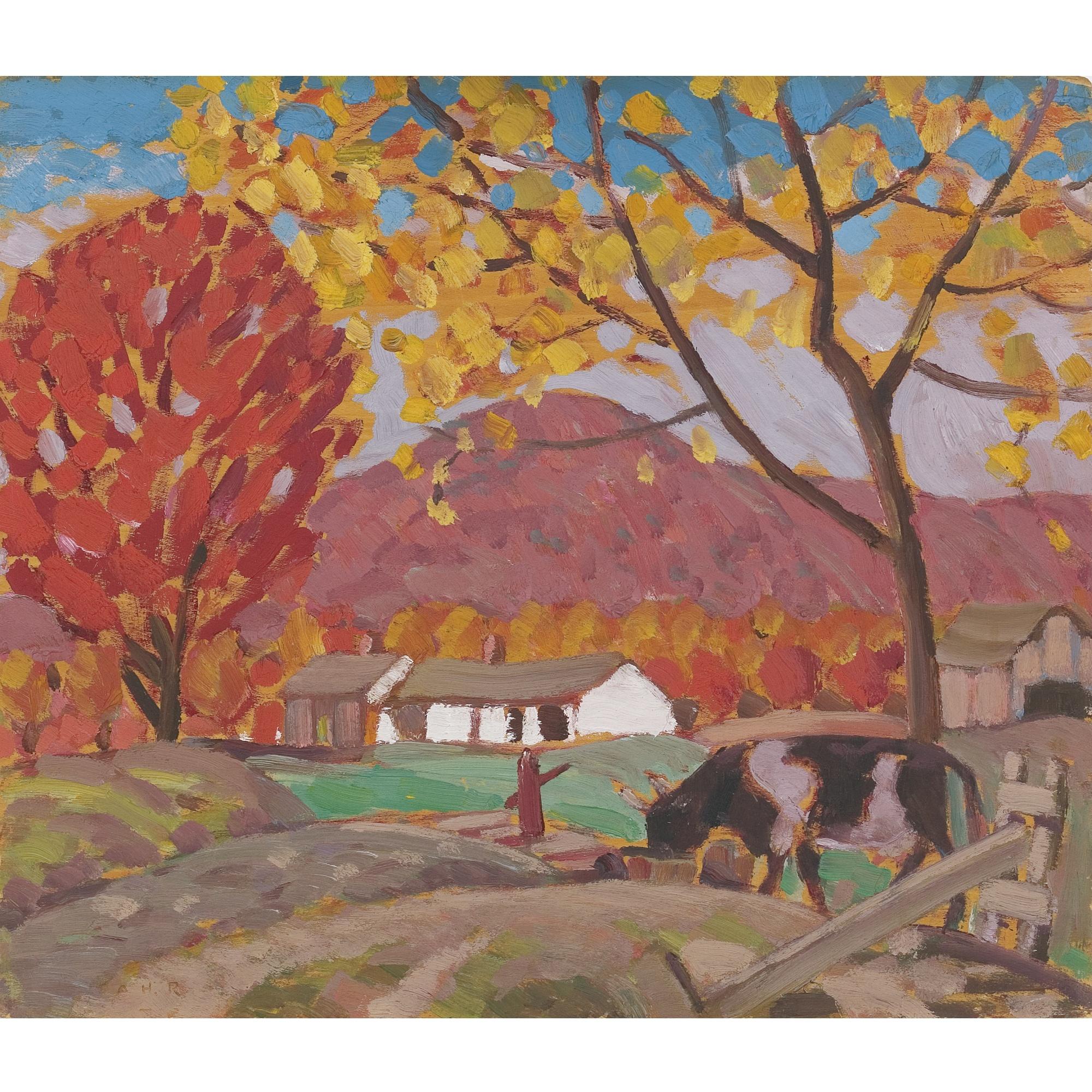 Albert Henry Robinson - Farm In Autumn