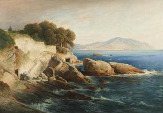 Albert Hertel - Veduta di Nervi
