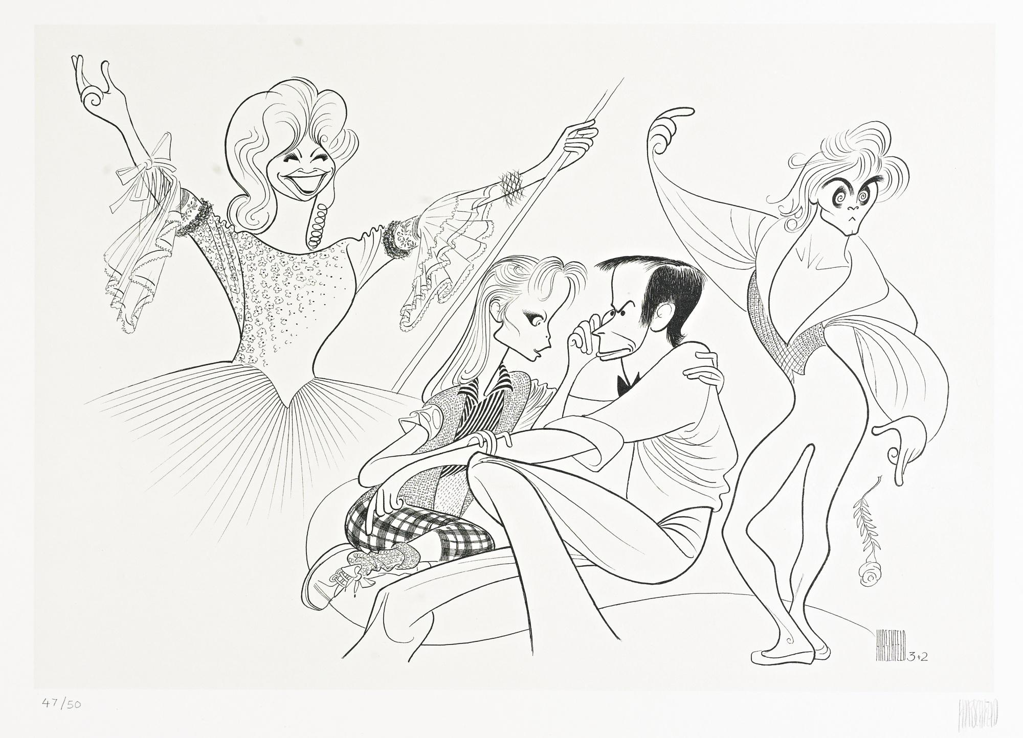 Albert Hirschfeld - Beverly Sills, Baryshnikov, Tony Perkins And Mia Farrow