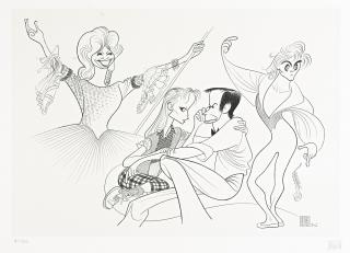 Albert Hirschfeld - Beverly Sills, Baryshnikov, Tony Perkins And Mia Farrow