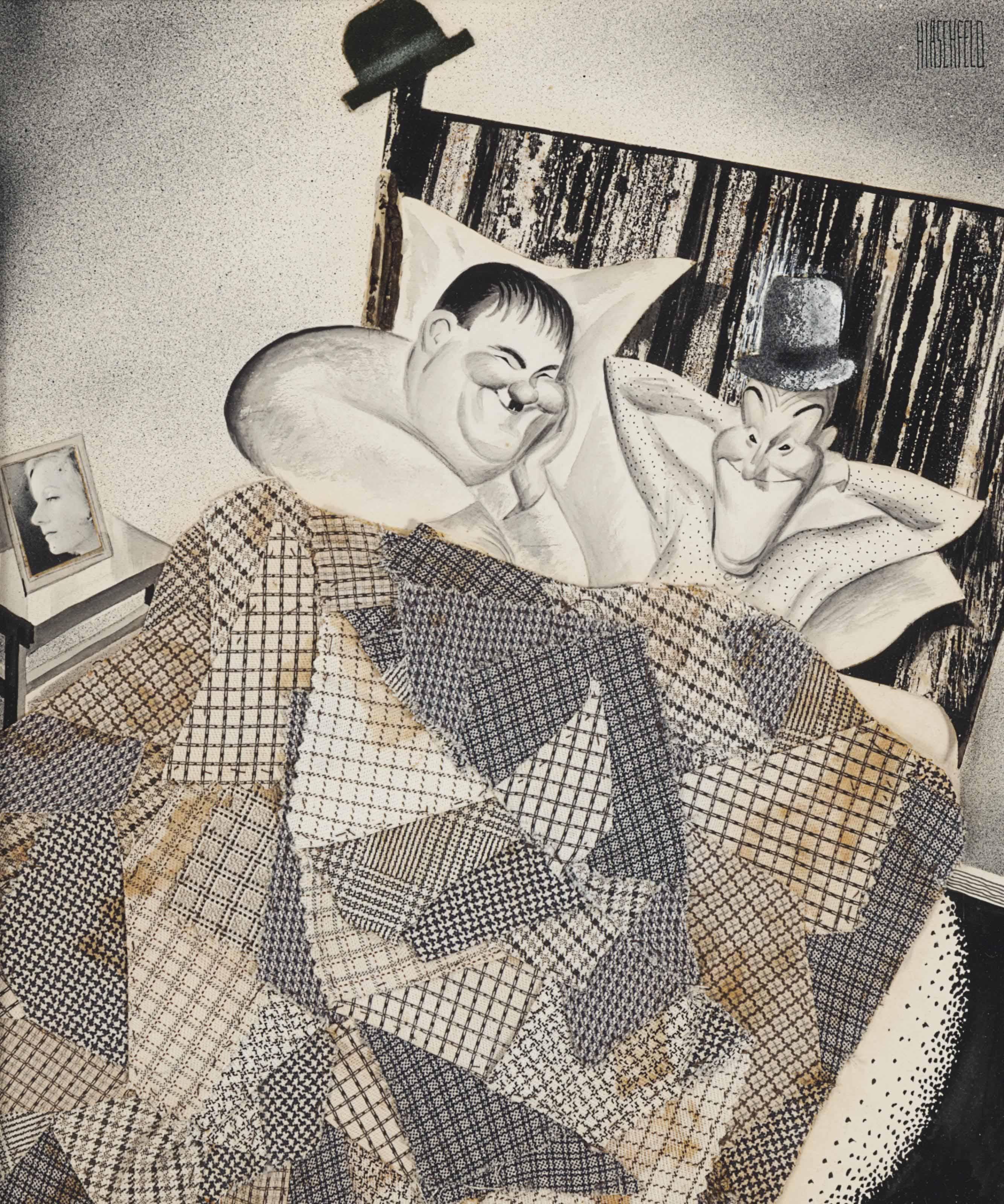 Albert Hirschfeld - Laurel and Hardy, Sweet Dreams