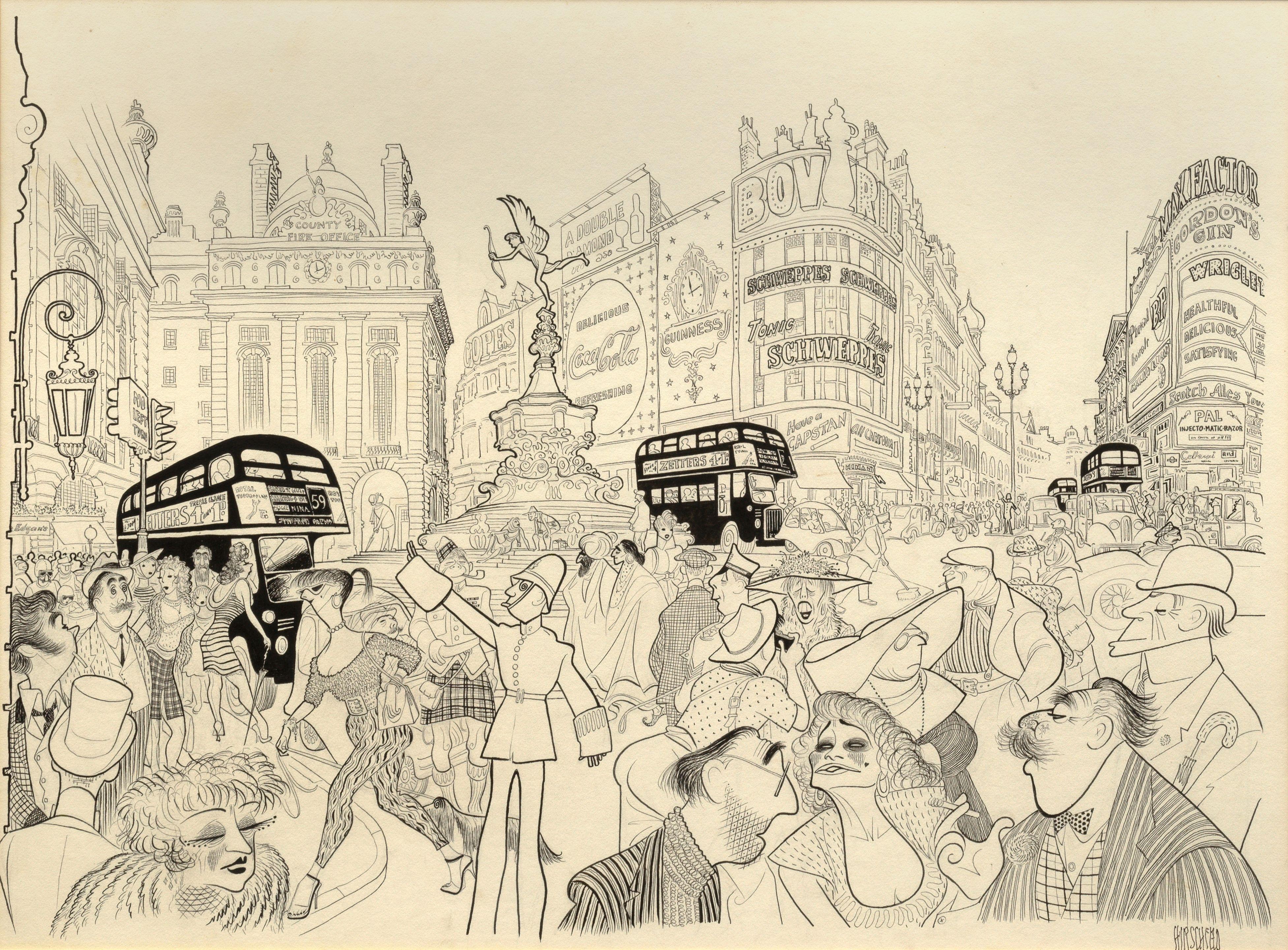 Albert Hirschfeld - Piccadilly Circus