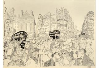 Albert Hirschfeld - Piccadilly Circus