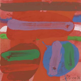 Albert Irvin - Red Abstract