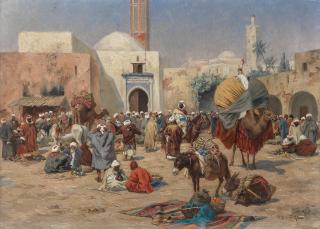 Albert Joseph Franke - A busy market