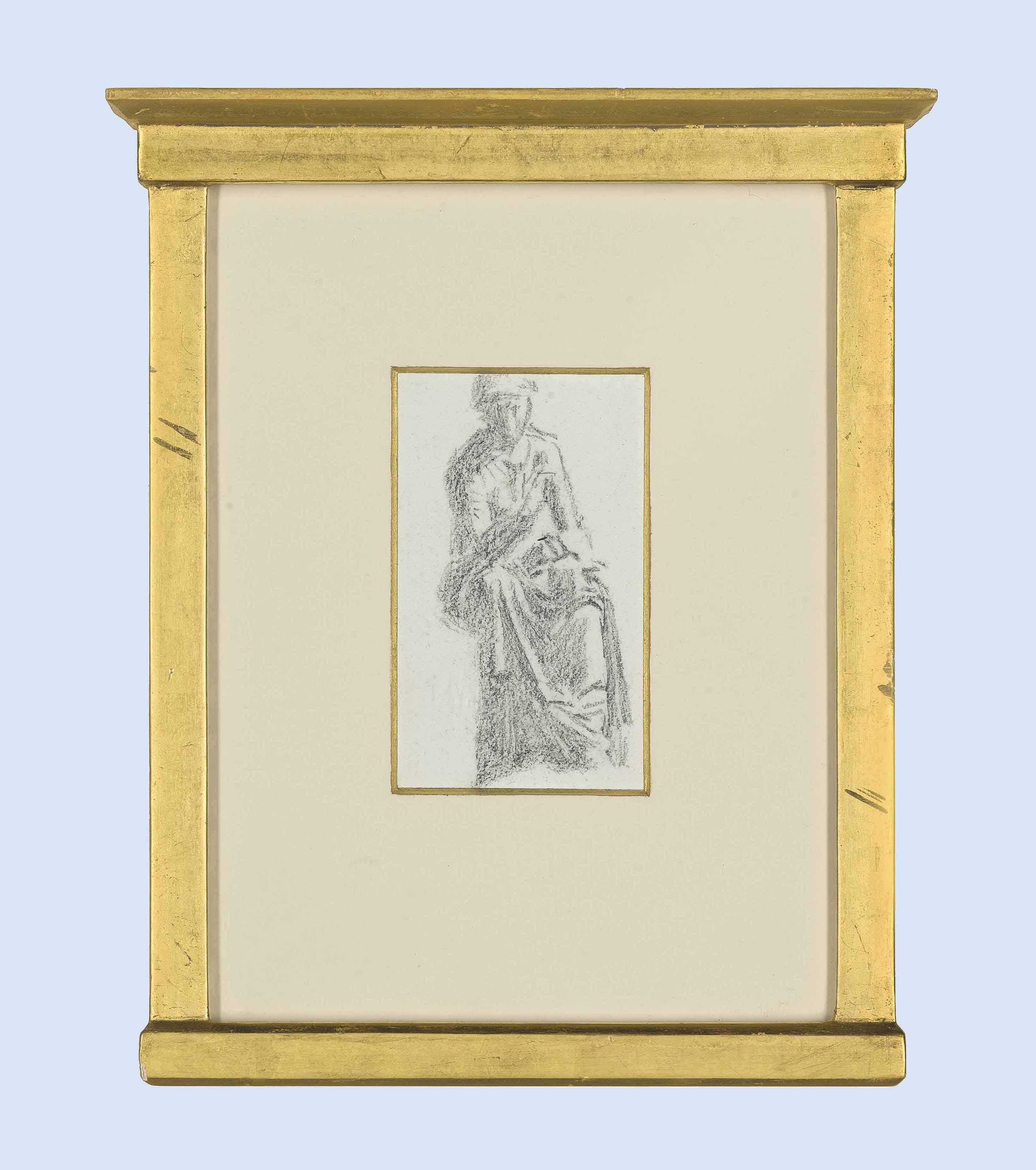 Albert Joseph Moore, R.W.S. - A seated classical figure