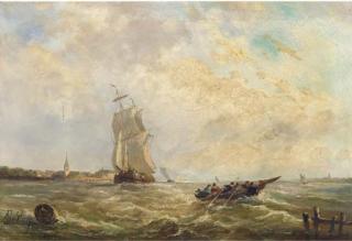 Albert Jurardus Van Prooijen - Sailing activities in a river estuary