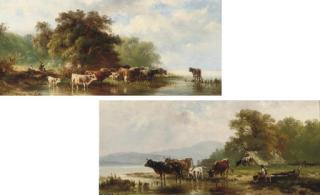 Albert Jurardus van Prooijen - Watering cows
