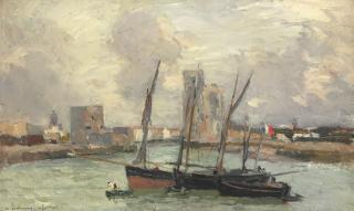 Albert Lebourg - Barques de pêche dans le port de La Rochelle
