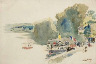 Albert Lebourg - Dimanche de fête, La Bouille