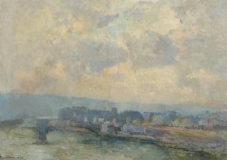 Albert Lebourg - La Seine Et Le Faubourg Saint-Sever À Rouen, Depuis Le Domicile Du Peintre, 2 Quai Du Havre