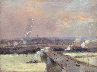 Albert Lebourg - Le pont Boïeldieu, Rouen