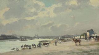 Albert Lebourg - Les berges de la Seine à Bercy, effet de soir