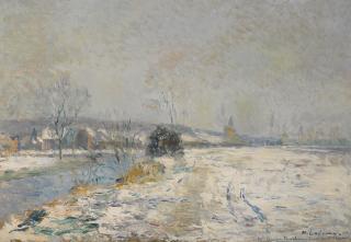 Albert Lebourg - Les Bords De L\'Iton À Hondouville, Effet De Neige