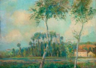 Albert Lebourg - L\'étang de Moulineux, le matin