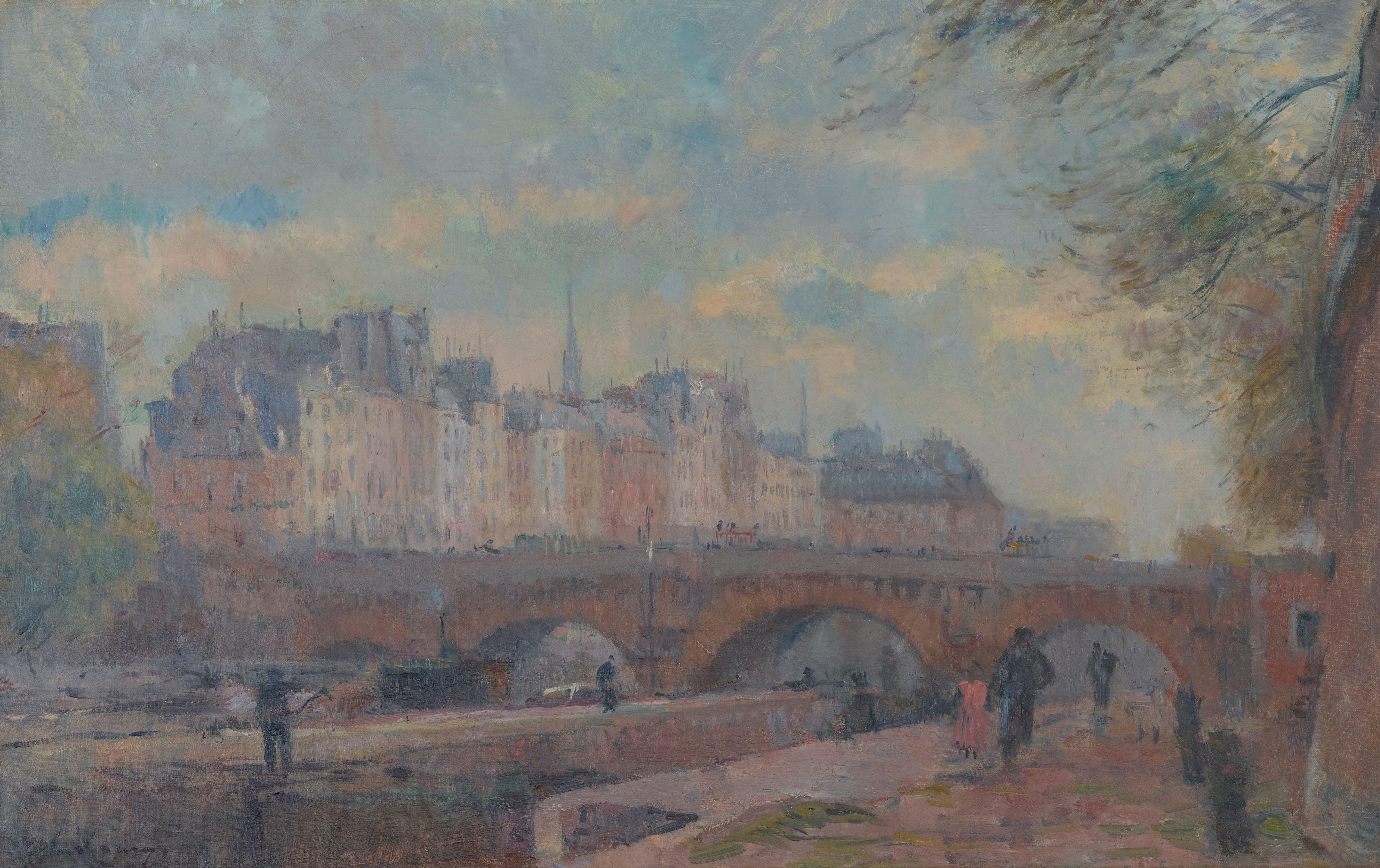 Albert Lebourg - Paris, Le Pont neuf, effet du matin