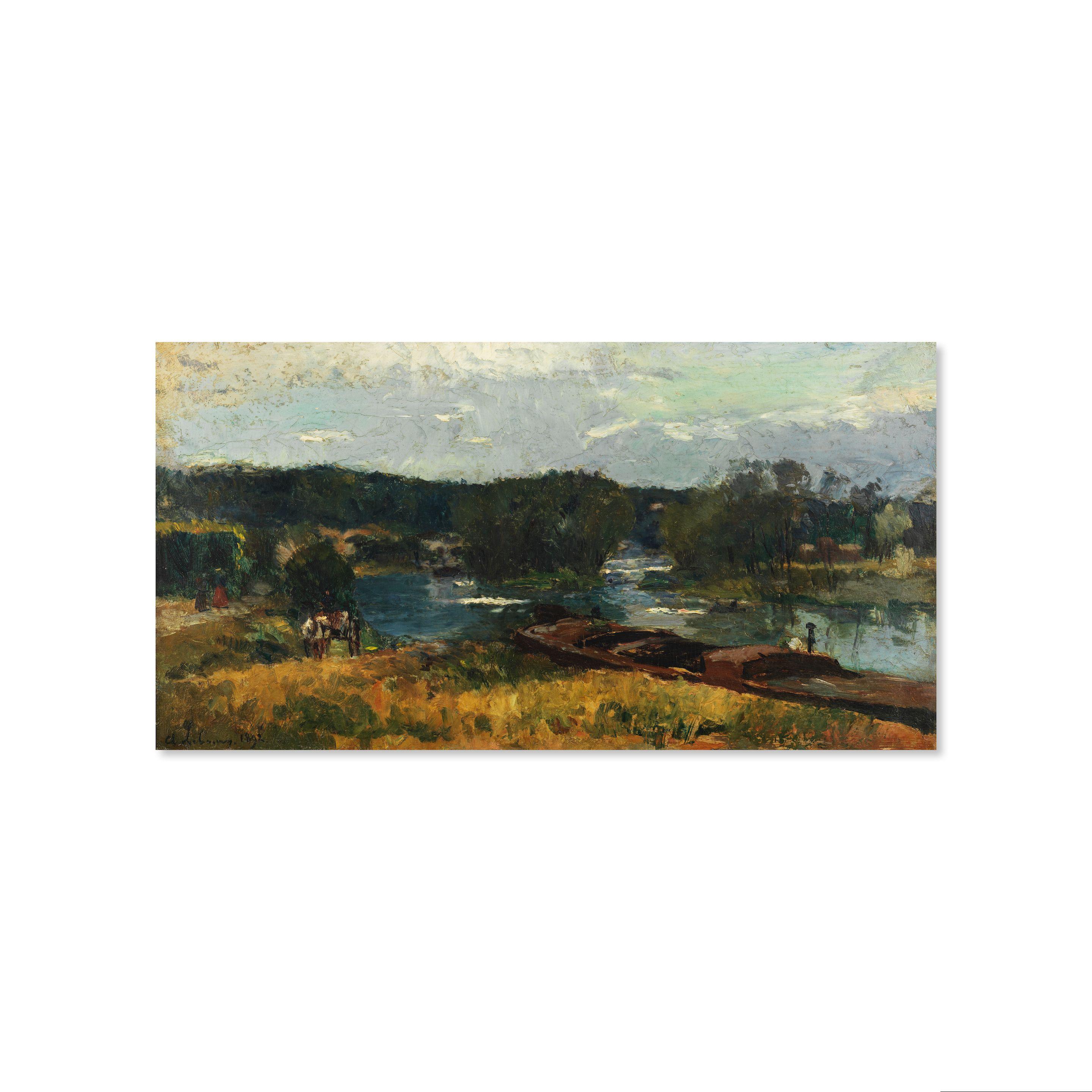 Albert Lebourg - Paysage à la péniche