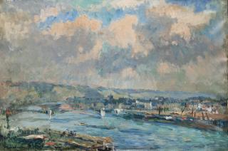 Albert Lebourg - Rouen, le Faubourg Saint-Sever et le pont Boieldieu