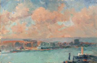 Albert Lebourg - Vapeur au port de Rouen