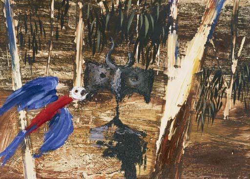 Albert Lee Tucker - Faun Being Attacked By Parrot