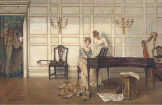 Albert Ludovici Jnr., R.B.A. - The Music Lesson