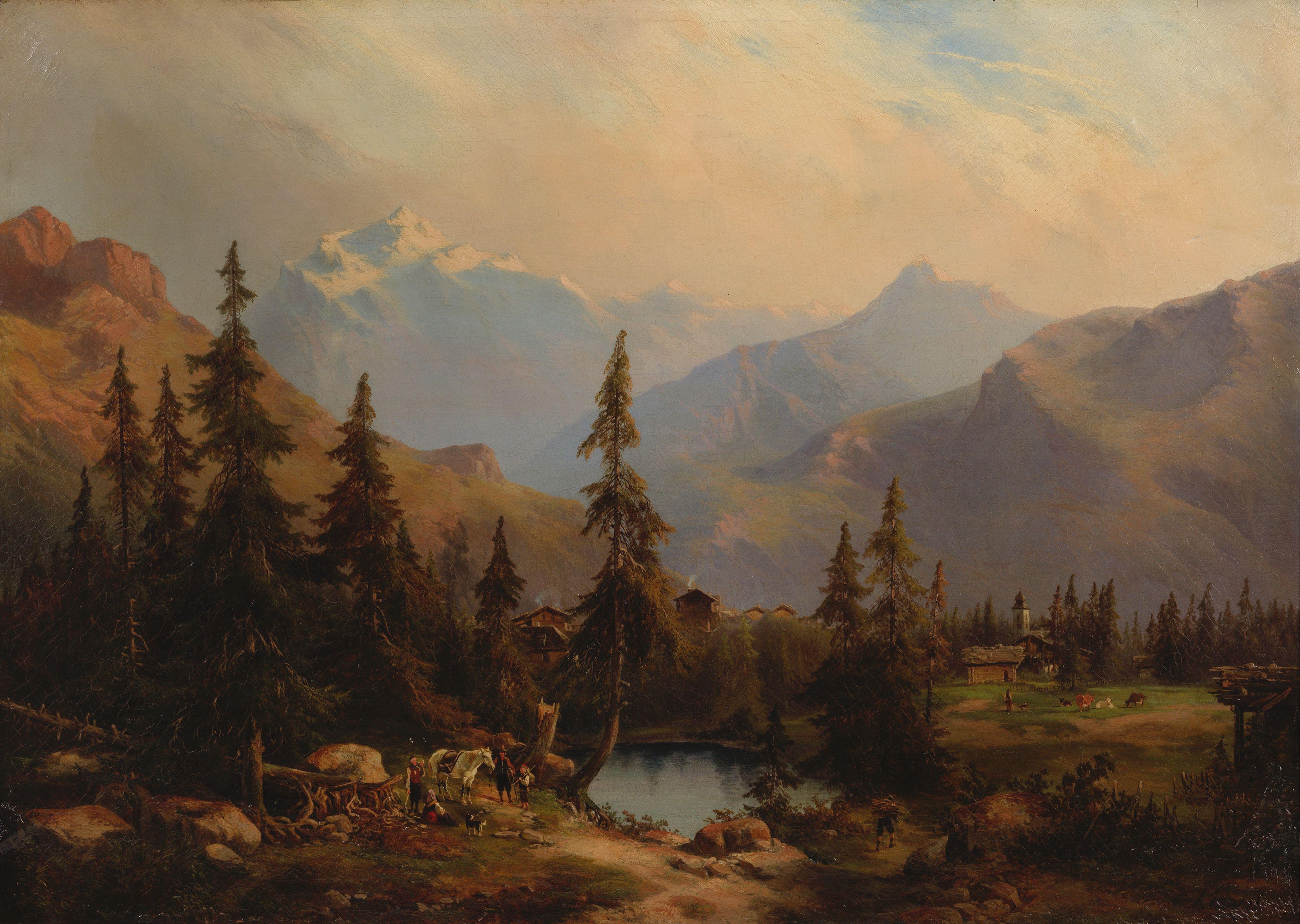 Albert Ludwig Trippel - Alpine landscape