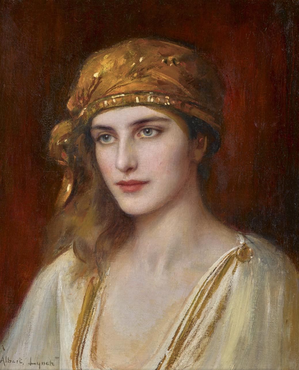 Albert Lynch - Girl In A Golden Headdress