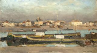 Albert Marie Lebourg - Paris, les chalands a Bercy