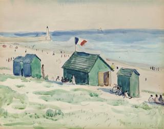 Albert Marquet - Audierne, Les cabines vertes