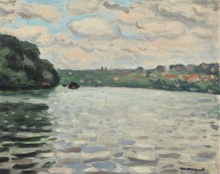 Albert Marquet - La Seine À La Frette, Ciel Nuageux