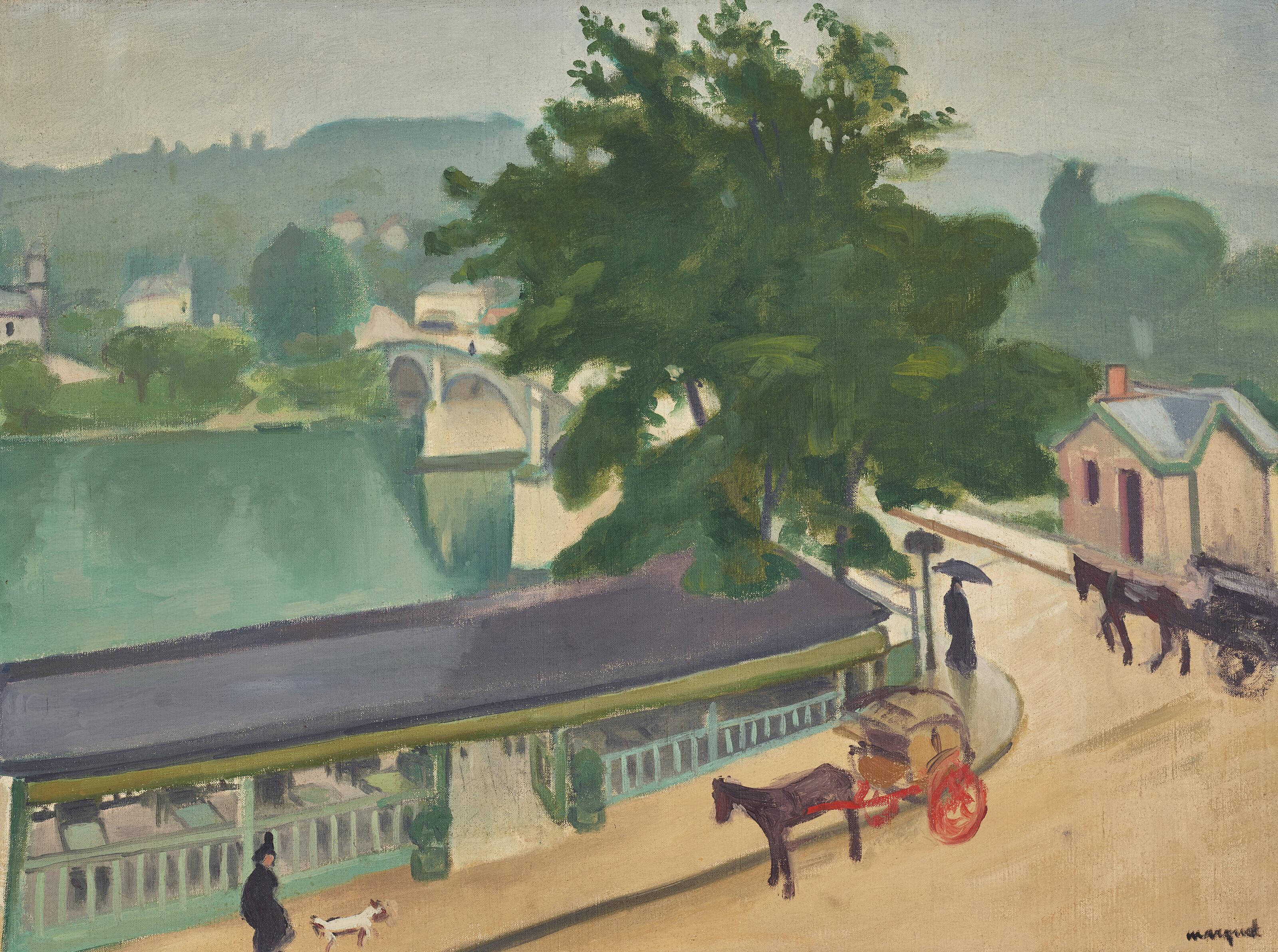 Albert Marquet - Le pont de Chennevières, temps gris