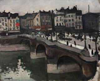 Albert Marquet - Le Pont Neuf, temps gris, Paris