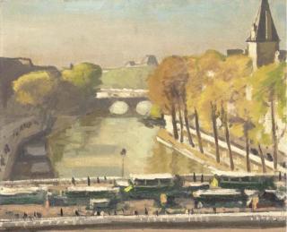 Albert Marquet - Le pont Saint-Michel, Paris, automne