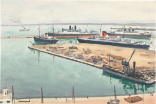 Albert Marquet - Long-courriers à quai