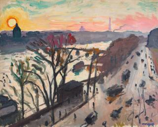 Albert Marquet - Paris, Quai Du Louvre, Soleil D\'Hiver