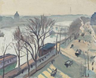 Albert Marquet - Quai du Louvre, soleil pâle