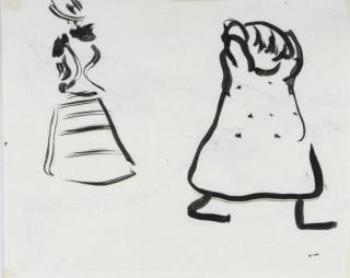 Albert Marquet - Small Girl and Woman with a Hat (recto) and a study of a male nude (verso); A Mediterranean Port; Study of a house; Visage de femme