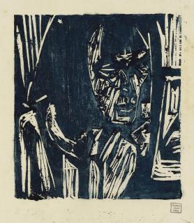 Albert Müller - Portrait Anna I - Mädchen am Fenster, 1924