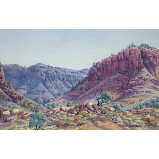 Albert Namatjira - Australian Macdonnell Ranges Landscape