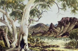 Albert Namatjira - The Valley, Macdonnell Ranges, NT