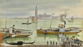 Albert Nikolaevich Benois - View Of Venice From The Riva Degli Schiavoni