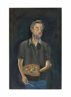 Albert Oehlen - Selbstporträt mit Palette (Self-portrait with Palette)