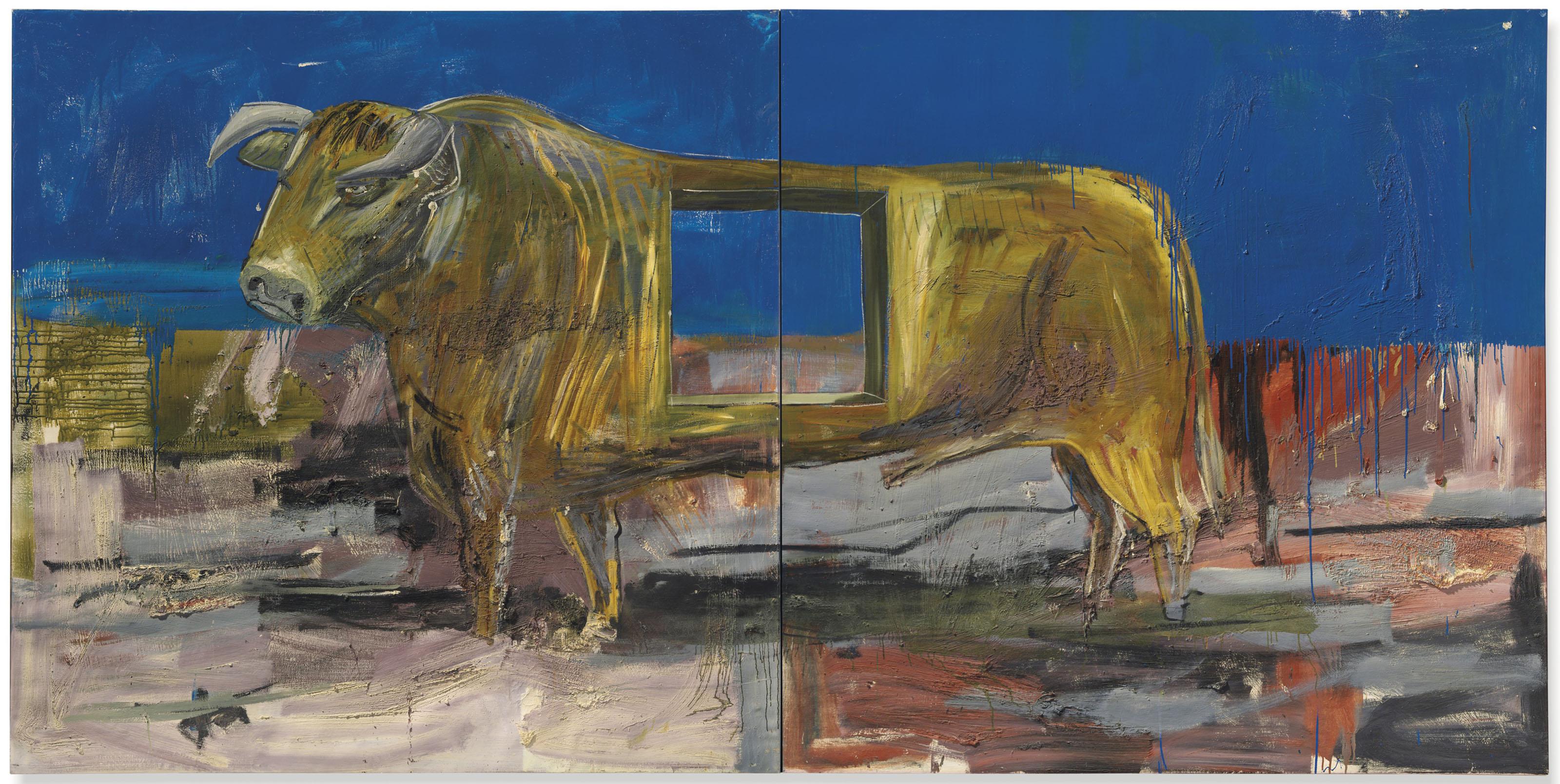 Albert Oehlen - Stier mit loch (Bull with hole)