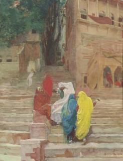 Albert Paul Louis Besnard - Arab Women On Steps