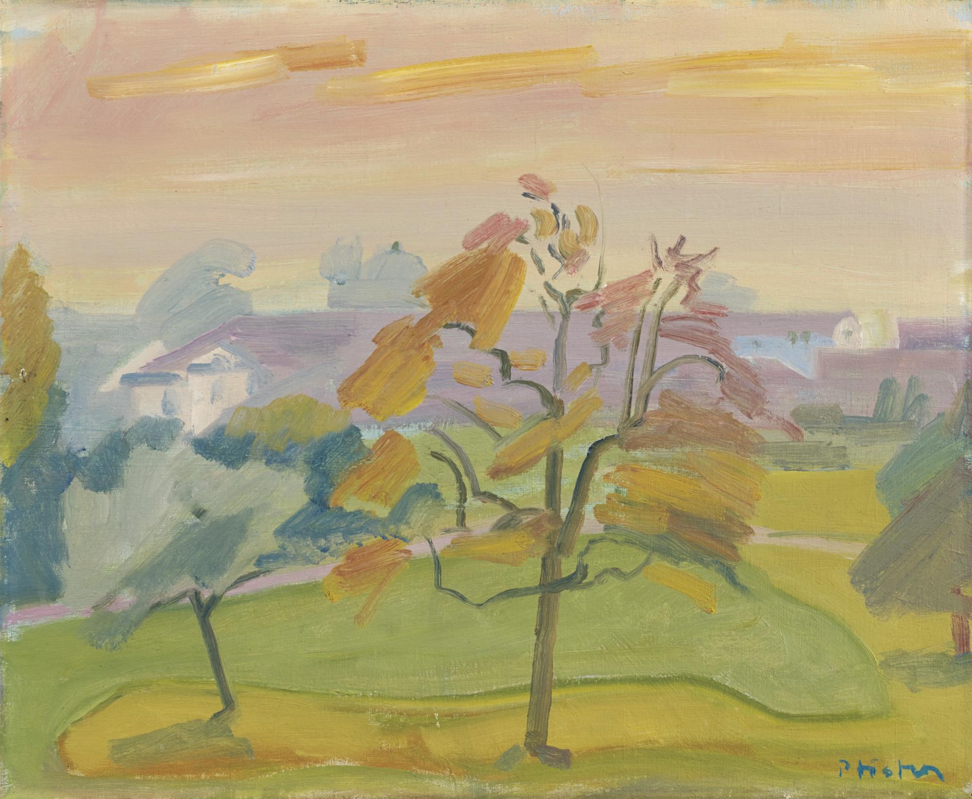 Albert Pfister - Baum Vor Landschaft (Herbststimmung)
